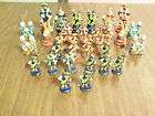 Lead Chess Set Midieval 32 Pieces Painted Red and Blue Detailed