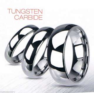 Tungsten Carbide Wedding Ring 3, 4, 5, 6, 7 & 8mm Width  