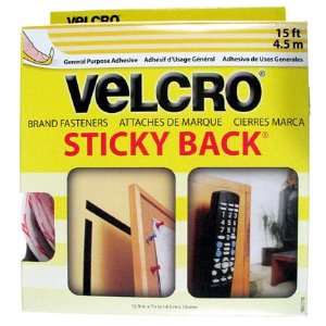  Velcro USA 90277B Sticky Back Tape, White