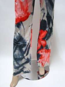   Couture Flower Print Stretch Jean Style Pants EUR 46 US 12 L  