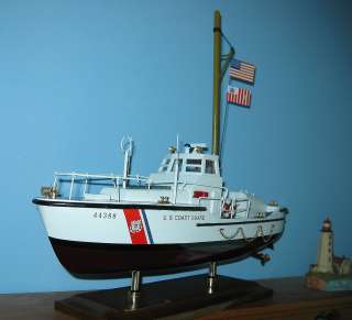 Wooden COAST GUARD LIFEBOAT Ship model on Stand 15 Long AWESOME 