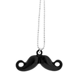  Black Mustache Necklace with Ball Chain Jewelry
