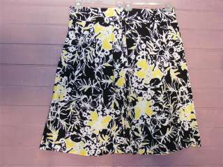 ASHLEY STEWART Black & Yellow STRETCH Skirt, 22  
