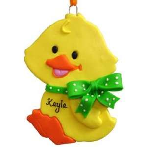 Personalized Baby Duck Christmas Ornament 