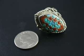 TURKISH AUTHENTIC TRADITIONAL with Coral & south west TURQUOISE 