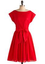 Red y or Not Dress  Mod Retro Vintage Printed Dresses  ModCloth