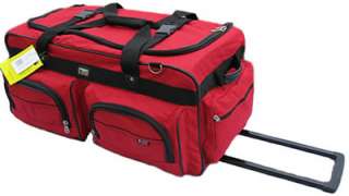 36 Red Rolling Wheeled Scuba/Dive/Travel Duffel Bag  