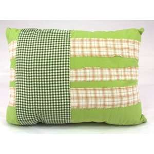 Quilted Throw Pillow, Green Vineyard Dream   12x16
