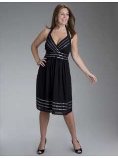 LANE BRYANT   Shimmer stripe chiffon dress customer reviews   product 