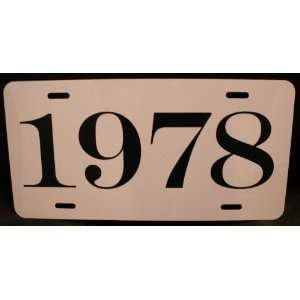 1978 YEAR LICENSE PLATE