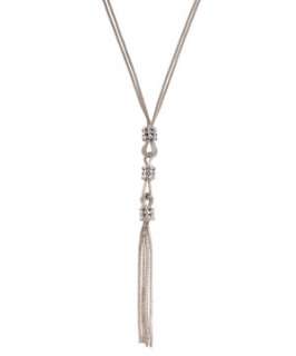 Silver (Silver) Silver Drape Tassel Necklace  249684792  New Look