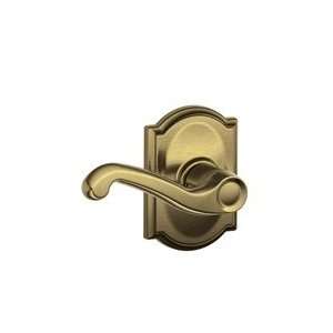   Brass Passage Flair Style Lever with Camelot Rose: Home Improvement