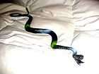   Steel Carved Moving Snake Rubber Bracelet 1P Bangle Cool Gift
