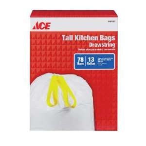  Ace 13 Gal Tall Kitchen Trash Bags   6 Pack: Home 