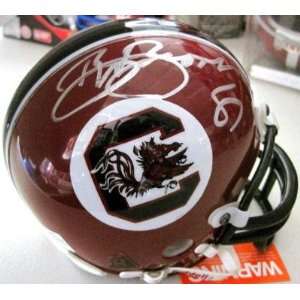 Robert Brooks Signed Mini Helmet   South Carolina W coa   Autographed 