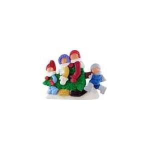  3754 Carrying the Christmas Tree Family of 4Personalized 