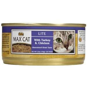  Max Cat Lite With Turkey and Chicken Cat Food Cans, 5 1/2 