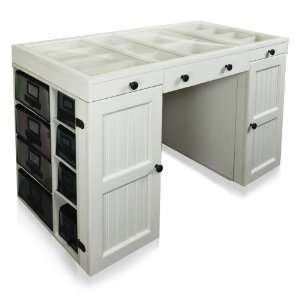  Scrapbox EZ View Craft Storage Office Desk Table Top White 