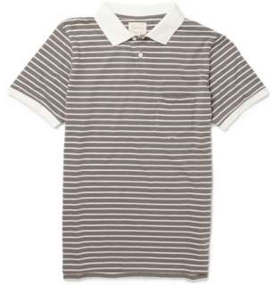    Polos  Short sleeve polos  Striped Cotton Blend Polo Shirt