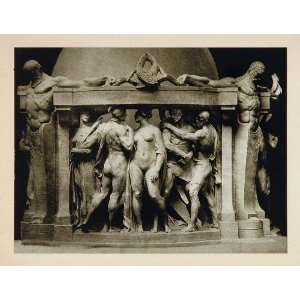 1915 Sculpture Lesson of Life Robert I. Aitken Print   Orig. Hand 