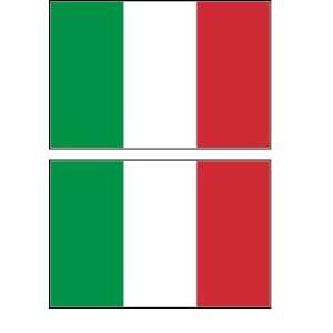  2 Italy Italian Flag Stickers Decal Bumper Window Laptop 