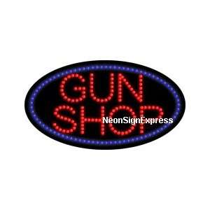 Animated Gun Shop LED Sign