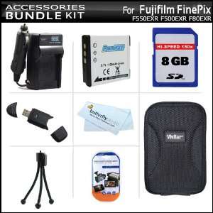 8GB Accessory Kit For Fujifilm FinePix F550EXR F500EXR F80EXR F600EXR 