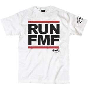  FMF Apparel Run It T Shirt   Small/White Automotive