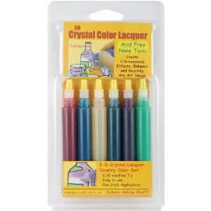  Sakura Hobby Craft 3D Crystal Lacquer Color Pens, Country 