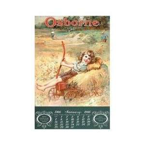  Osborne   Girl on Hay Wagon 20x30 poster