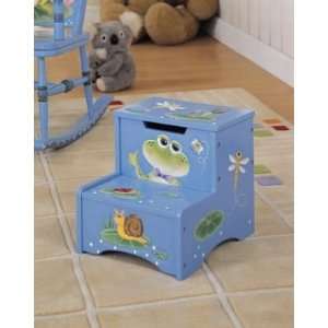  Step Stool with Storage   Frog, by Teamson Design: Toys 