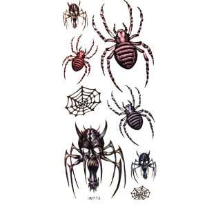   sweat of the spider / skull temporary tattoo stickers: Toys & Games