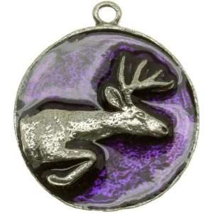  Elk Pewter Pendant, Purple Arts, Crafts & Sewing