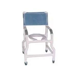  PVC Shower Commode Chair w/ Stability Base: Health 