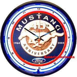  NEON Light 16Official Ford Mustang NEON Wall Clock 