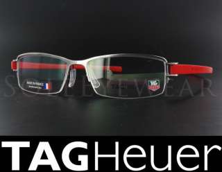 New Tag Heuer 7201 003 52 16 135 Red Eyeglasses  