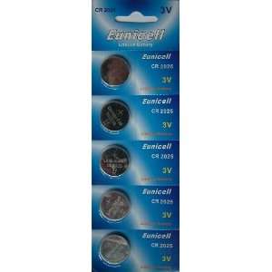    5 X Eunicell Cr2025 3V Lithium Coin Cell Batteries Electronics
