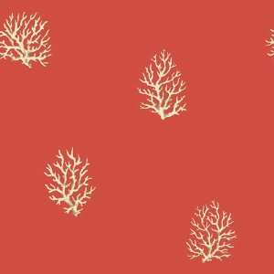  Waverly 5511980 Coral Companion Wallpaper, Red, 20.5 Inch 