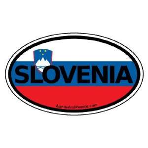 Slovenia Flag Car Bumper Sticker Decal Oval