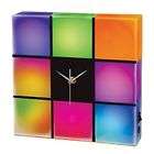 LED Light Color Changing Panel Analog Cube Wall Clock