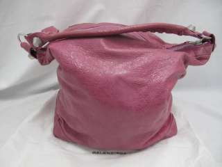 Balenciaga Pink Textured Leather Giant Day Bag W/Silver Hardware 