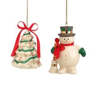 Lenox Holiday Ribbon S/2, Christmas Ornaments