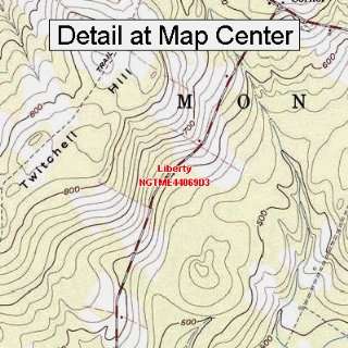  USGS Topographic Quadrangle Map   Liberty, Maine (Folded 