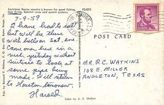 JEAN MARIE SHRIMP BOAT LOUISIANA BAYOU 1959 T82405  