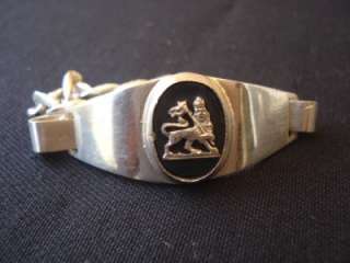   Handmade silver lion of Judah bracelet from Ethiopia  