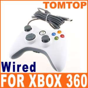 White Wired Game Controller For Microsoft Xbox 360 F127  