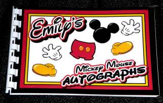 Personalized MICKEY MOUSE Autograph Book/Bag/Pen DISNEY  