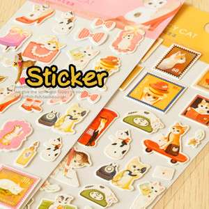 Japanese Style★LANCY CAT★Cute Sticker Set☆Kids Stickers Lot 