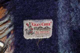Vintage Glen Cree 100% Mohair Blanket, Made in Scotland  