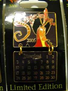 Disney Dangle Villain Calendar SET 12 Pins Year NEW LE  